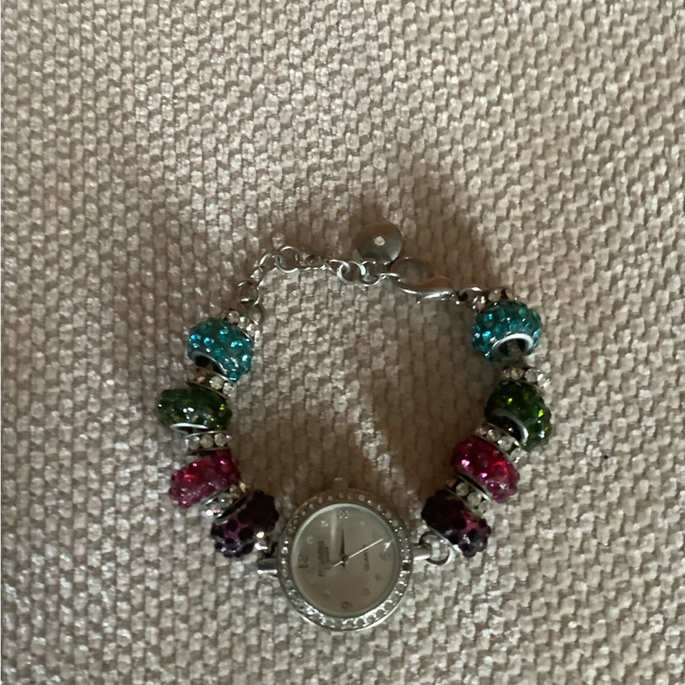 Elegant Multicolor Beaded Bracelet Watch